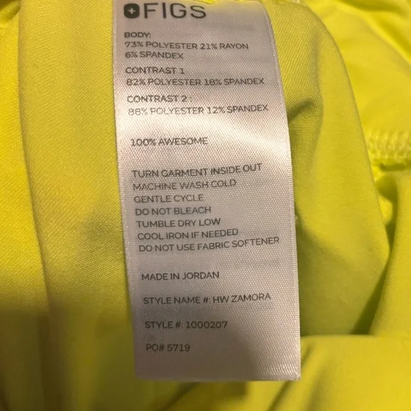 Figs High Waisted Yolo Citrine Pants XXL - Picture 10 of 10